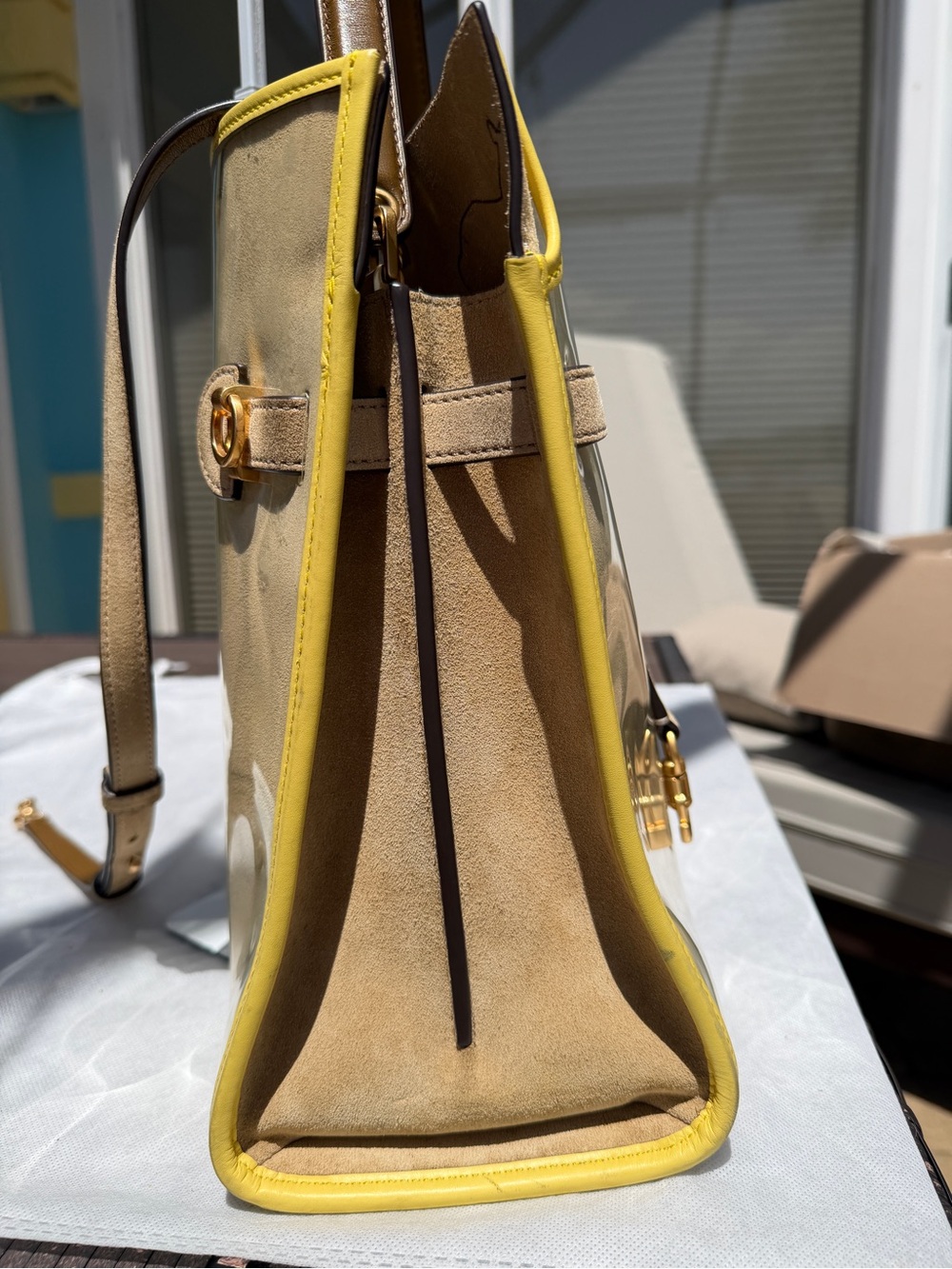 Tory Burch Lee Radziwill Raincoat Double Satchel with a Shoulder Strap - Picture 9 of 15